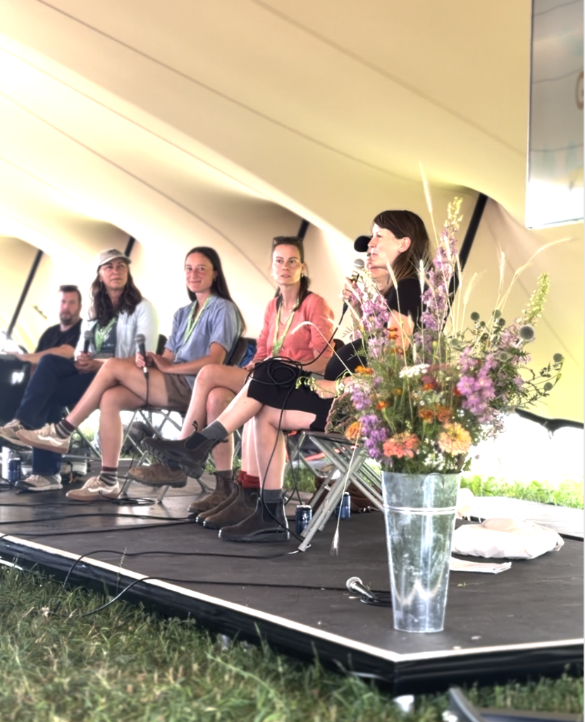 Women on the Land panellists sharing experiences of leadership, resilience and the role of women in shaping the future of farming at Groundswell.